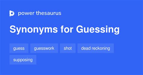 thesaurus guessing